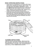 Предварительный просмотр 5 страницы Back to Basics FD-600 Instruction Manual