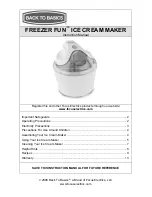 Preview for 1 page of Back to Basics FREEZER FUN Instruction Manual