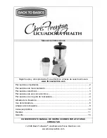 Preview for 33 page of Back to Basics Health Blender Instruction Manual