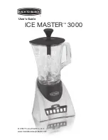 Back to Basics ICE MASTER 3000 User Manual preview