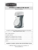 Предварительный просмотр 9 страницы Back to Basics Ice Tea Maker Instruction Manual