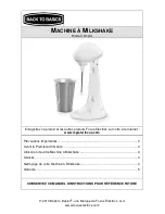 Предварительный просмотр 6 страницы Back to Basics Milkshake Maker Instruction Manual