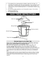 Предварительный просмотр 3 страницы Back to Basics OLD-FASHIONED ICE CREAM MAKER Instruction Manual