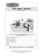 Предварительный просмотр 1 страницы Back to Basics PEEL AWAY PEELER Instruction Manual