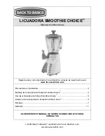 Предварительный просмотр 25 страницы Back to Basics SMOOTHIE CHOICE SM600 Instruction Manual