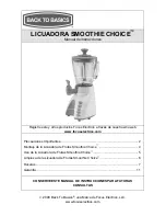 Предварительный просмотр 25 страницы Back to Basics Smoothie Choice Instruction Manual