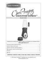 Предварительный просмотр 9 страницы Back to Basics Smoothie Express Instruction Manual