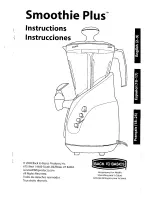 Предварительный просмотр 1 страницы Back to Basics Smoothie Plus Instructions Manual