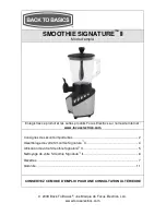 Предварительный просмотр 13 страницы Back to Basics Smoothie Signature II Instruction Manual