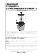 Предварительный просмотр 25 страницы Back to Basics Smoothie Signature II Instruction Manual