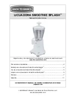 Preview for 25 page of Back to Basics SMOOTHIE SPLASH Instruction Manual