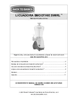 Предварительный просмотр 25 страницы Back to Basics SMOOTHIE SWIRL SJR1Y Instruction Manual