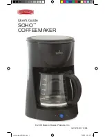 Предварительный просмотр 1 страницы Back to Basics Soho Coffeemaker User Manual