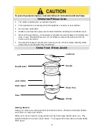 Предварительный просмотр 2 страницы Back to Basics Steam Juicer Instruction Manual