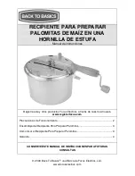 Предварительный просмотр 9 страницы Back to Basics STOVE-TOP POPCORN POPPER Instruction Manual