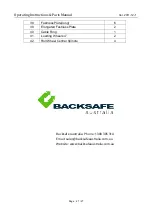 Предварительный просмотр 27 страницы BACKSAFE 16810020 Operating Instructions & Parts Manual