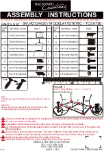 Backyard Creations 17S7678C Assembly Instructions предпросмотр