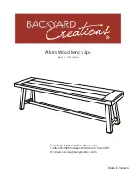 Предварительный просмотр 1 страницы Backyard Creations 272-0884 Assembly Instructions Manual