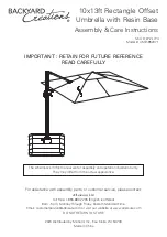 Backyard Creations 272-1774 Assembly & Care Instructions preview