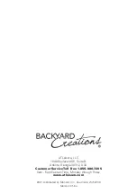 Preview for 11 page of Backyard Creations 272 1917 Assembly & Care Instructions