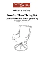 Backyard Creations Denali DEN-SWCH-2PK Owner'S Manual предпросмотр