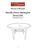 Предварительный просмотр 1 страницы Backyard Creations Denali DEN-TBL-48 Owner'S Manual