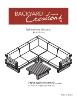 Предварительный просмотр 1 страницы Backyard Creations Sydney Point 272-1914 Assembly Instructions Manual