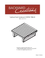 Предварительный просмотр 2 страницы Backyard Creations Sydney Point 272-1914 Assembly Instructions Manual