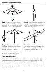 Предварительный просмотр 3 страницы Backyard Creations UMB-933030 Assembly & Care Instructions