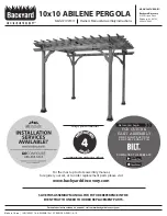 Backyard Discovery 10x10 ABILENE PERGOLA Owner'S Manual & Assembly Instructions preview