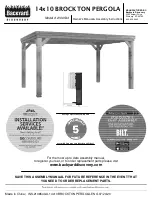 Backyard Discovery 14x10 BROCKTON PERGOLA Owner'S Manual & Assembly Instructions preview