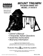 Preview for 1 page of Backyard Discovery 1701014 Assembly Manual