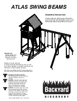 Предварительный просмотр 37 страницы Backyard Discovery Atlas 2002142 Assembly Instructions And Owner'S Manual