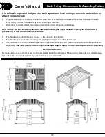 Предварительный просмотр 10 страницы Backyard Discovery CORDOVA 2106536 Owner'S Manual & Assembly Instructions