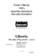 Preview for 1 page of Backyard Discovery Liberty 44210 Owner'S Manual