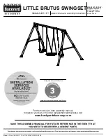 Backyard Discovery LITTLE BRUTUS SWINGSET Owner'S Manual & Assembly Instructions preview