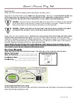 Preview for 3 page of Backyard Discovery Oxford 6111 Owner'S Manual