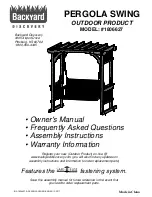 Предварительный просмотр 1 страницы Backyard Discovery PERGOLA SWING Owner'S Manual