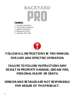 Preview for 2 page of Backyard Pro 554BP2D12 Instruction Manual