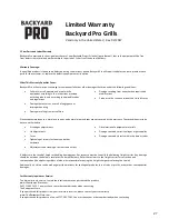 Preview for 27 page of Backyard Pro 554PL2026 Instruction Manual