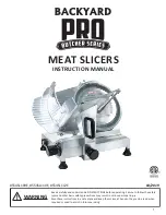 Backyard Pro Butcher Series Instruction Manual preview