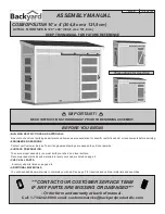 Предварительный просмотр 3 страницы Backyard Products COSMOPOLITAN 10x4 Assembly Manual