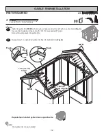 Предварительный просмотр 34 страницы Backyard Products GABLE 10 x 8 Assembly Manual