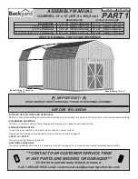 Предварительный просмотр 3 страницы Backyard Products GAMBREL 12' x 12' Assembly Manual