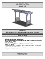 Backyard Products GRILL SHACK Assembly Manual предпросмотр