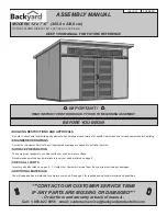 Предварительный просмотр 3 страницы Backyard Products MODERN 12 x 7 Assembly Manual