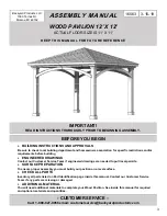Preview for 3 page of Backyard Products WOOD PAVILION 12' X 12' Assembly Manual