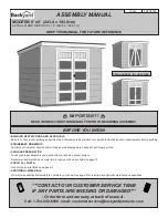 Предварительный просмотр 3 страницы Backyard MODERN 8' x 6' Assembly Manual