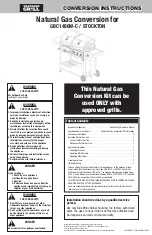 Preview for 1 page of BackyardGrill VFK1000W-C Conversion Instructions