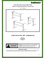 Предварительный просмотр 1 страницы Bad Backs QDOS TN Assembly And Use Manual